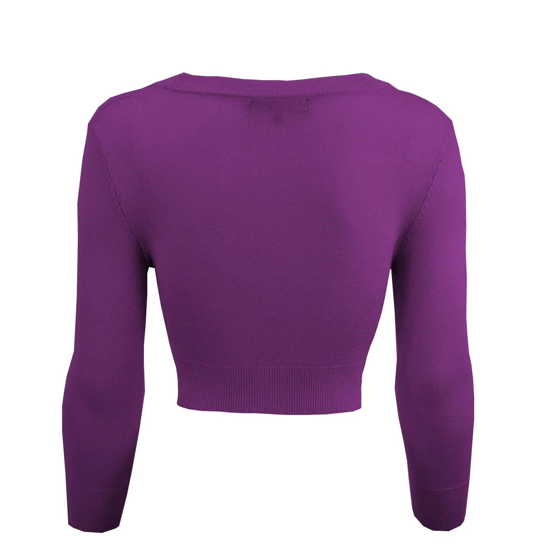 MAK Cropped Cardigan Purple