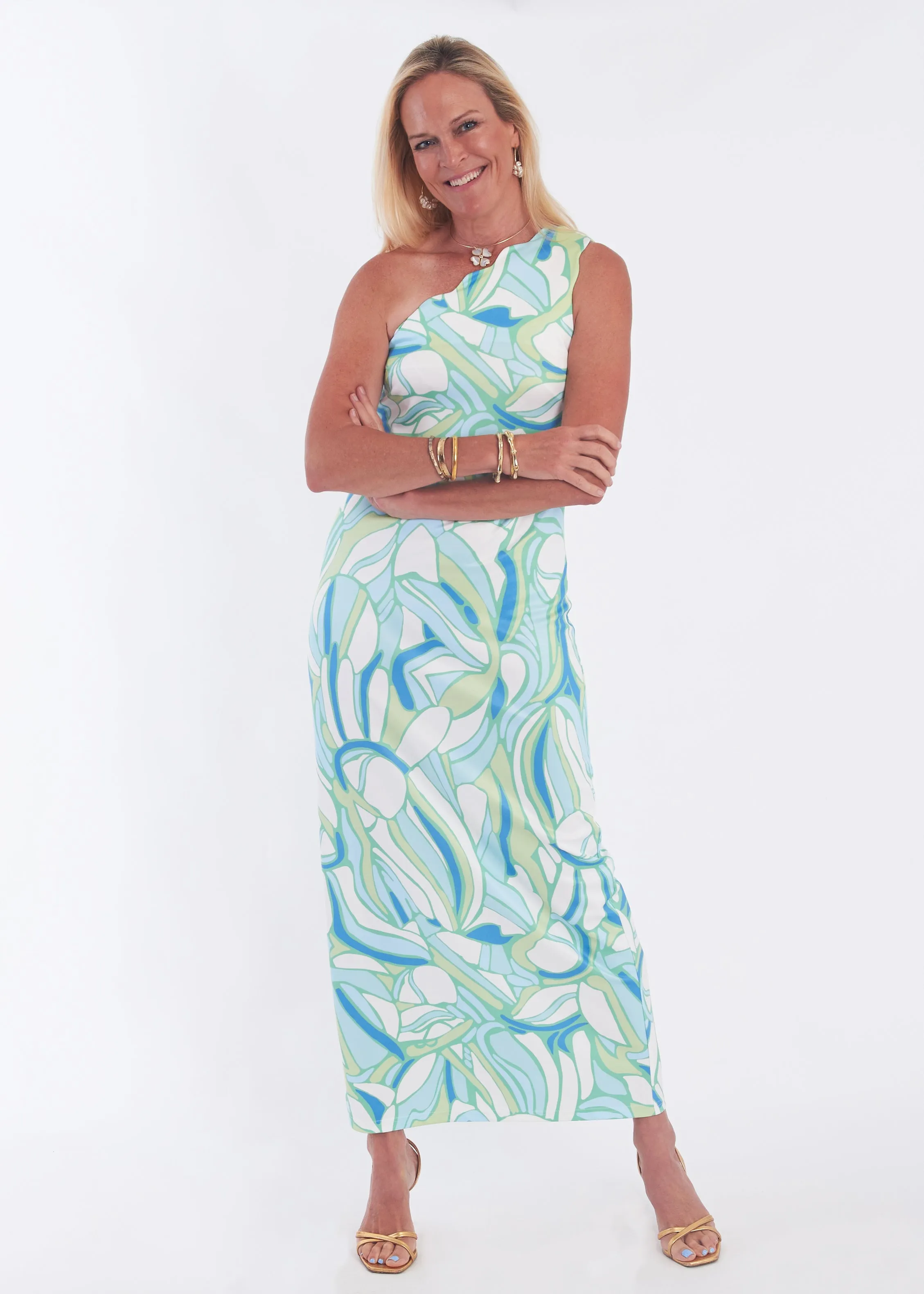 Mallorca Dress (Long) - Mambo Sea Mist