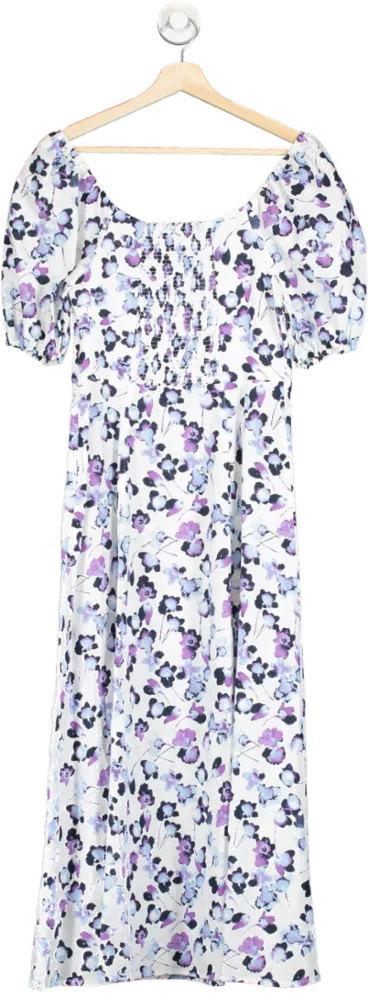 M&S Ivory Mix Floral Maxi Dress Regular Length Size UK 8