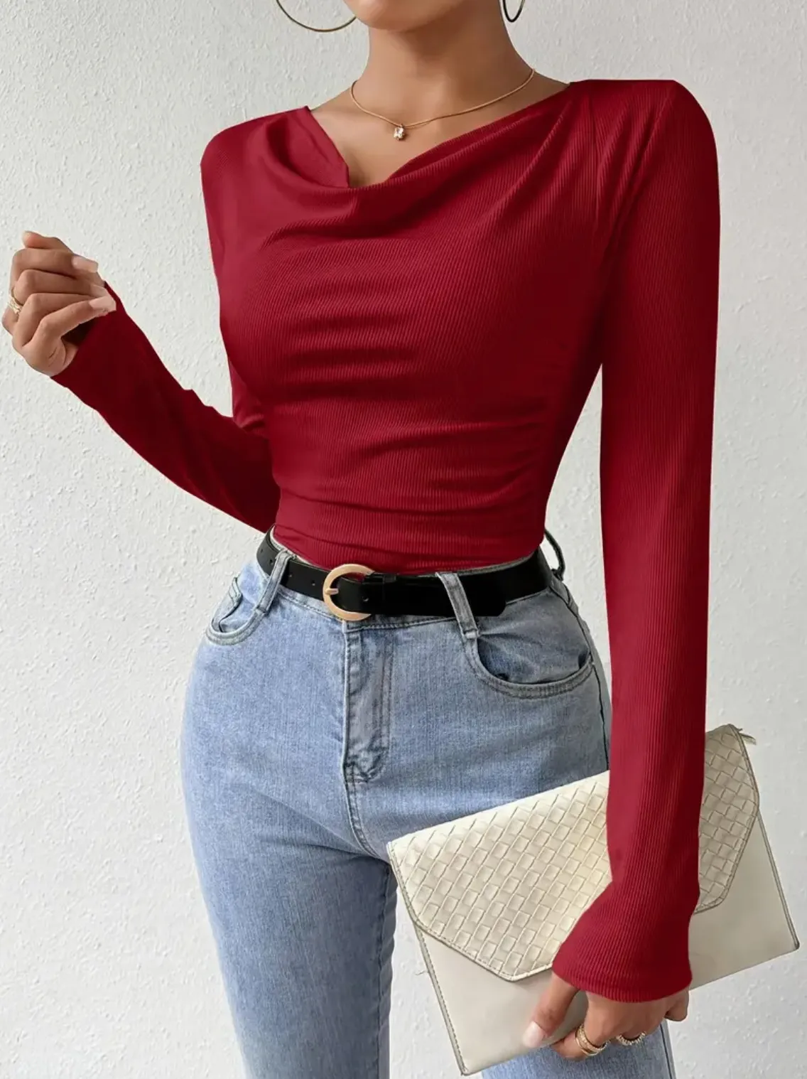 Mariana® | Draped Top With Collar