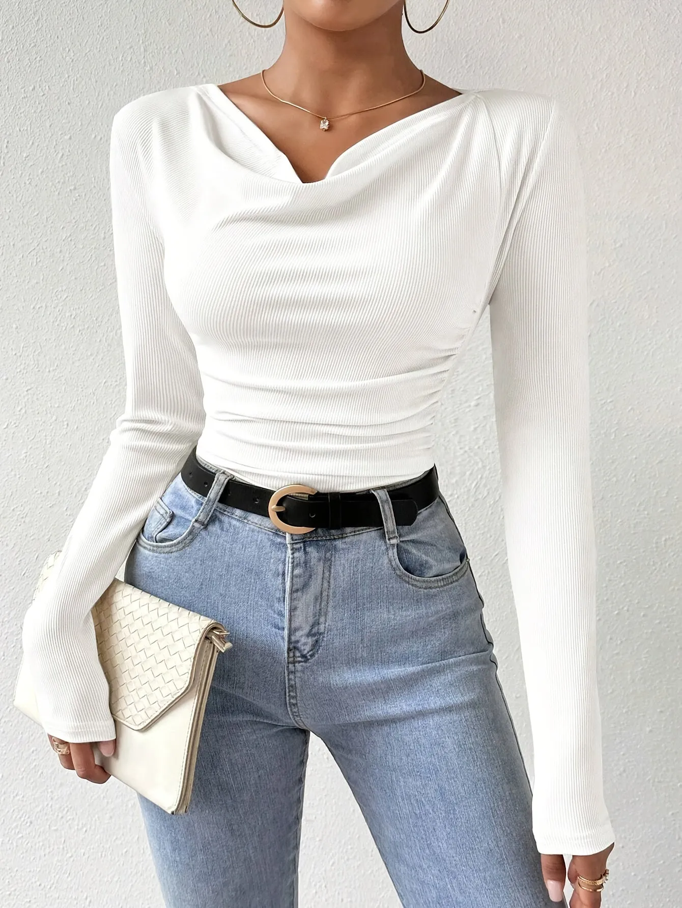 Mariana® | Draped Top With Collar
