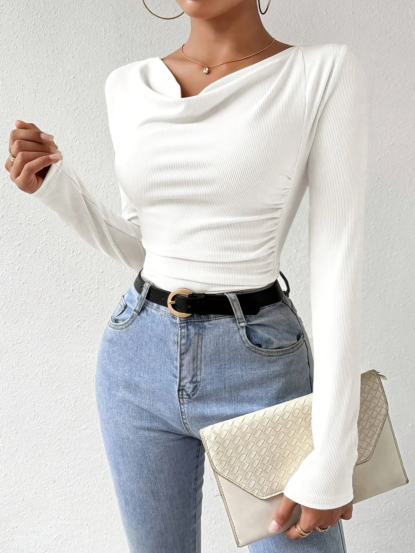 Mariana® | Draped Top With Collar