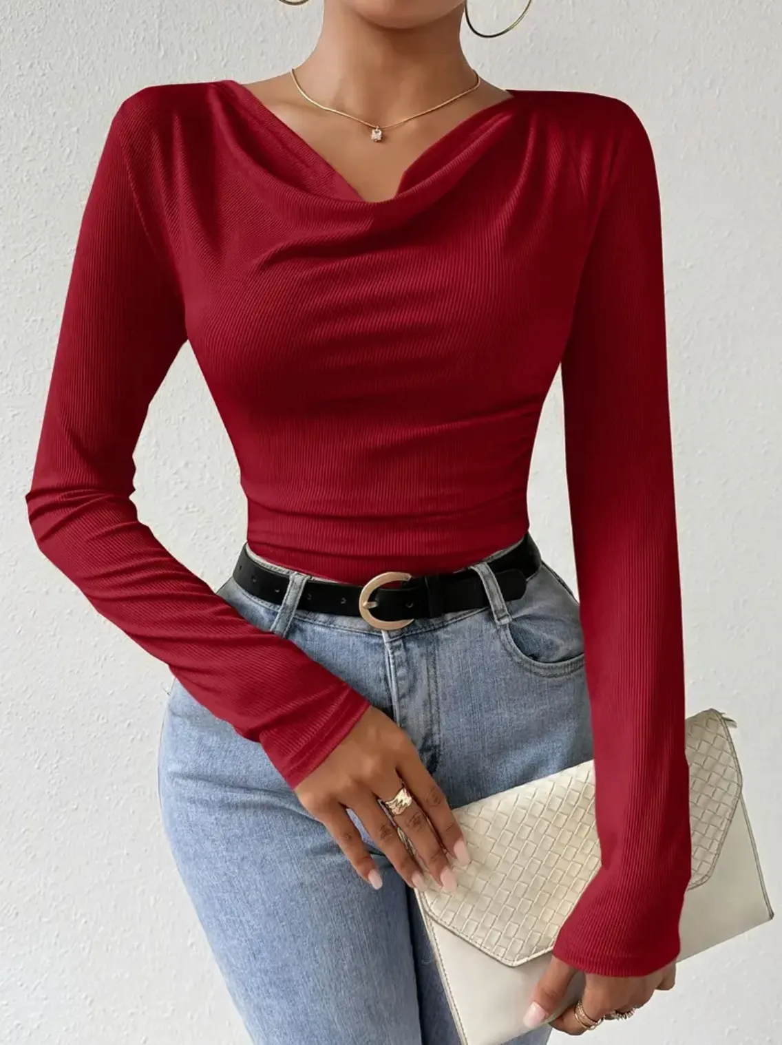 Mariana® | Draped Top With Collar