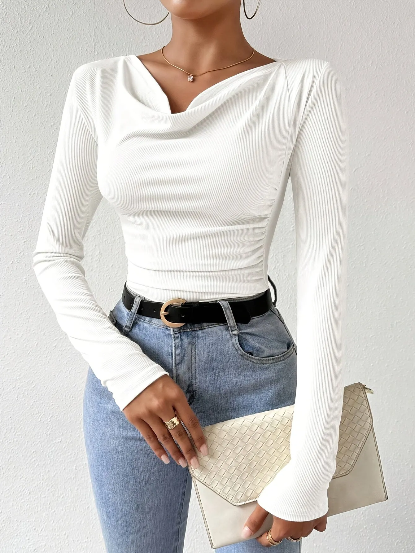 Mariana® | Draped Top With Collar