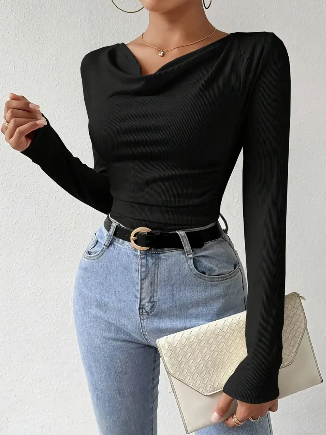 Mariana® | Draped Top With Collar