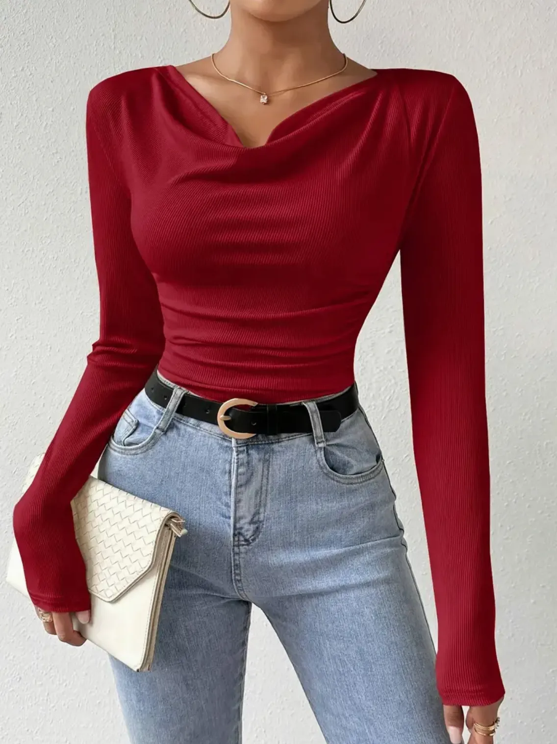 Mariana® | Draped Top With Collar
