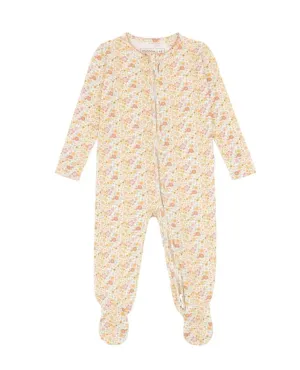 Marigold Floral Footie