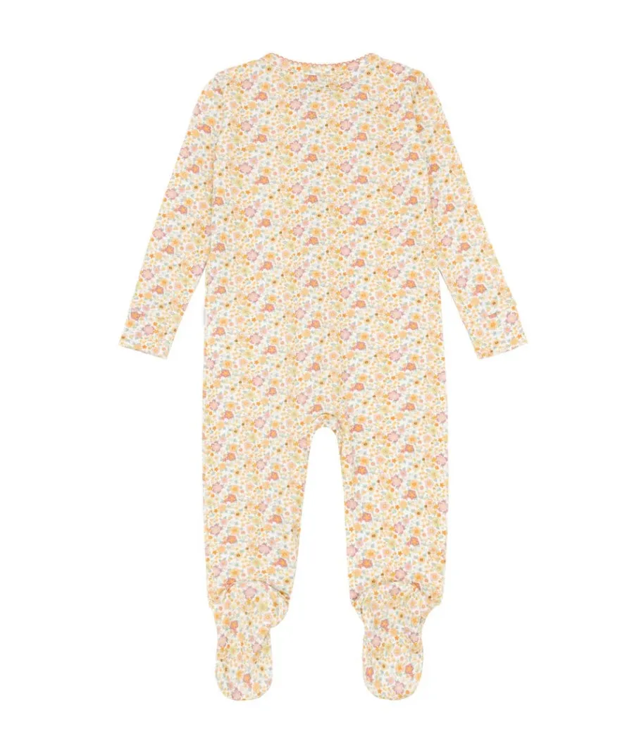 Marigold Floral Footie