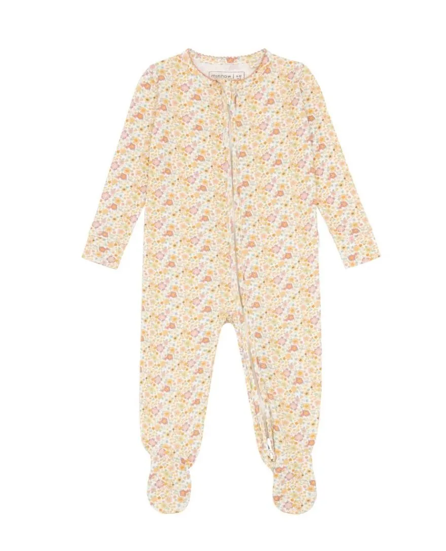 Marigold Floral Footie