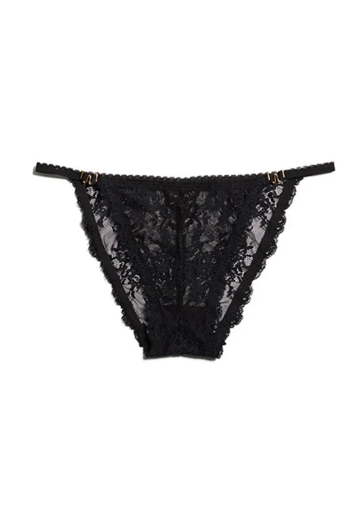 Mariposa Bikini Black Panties