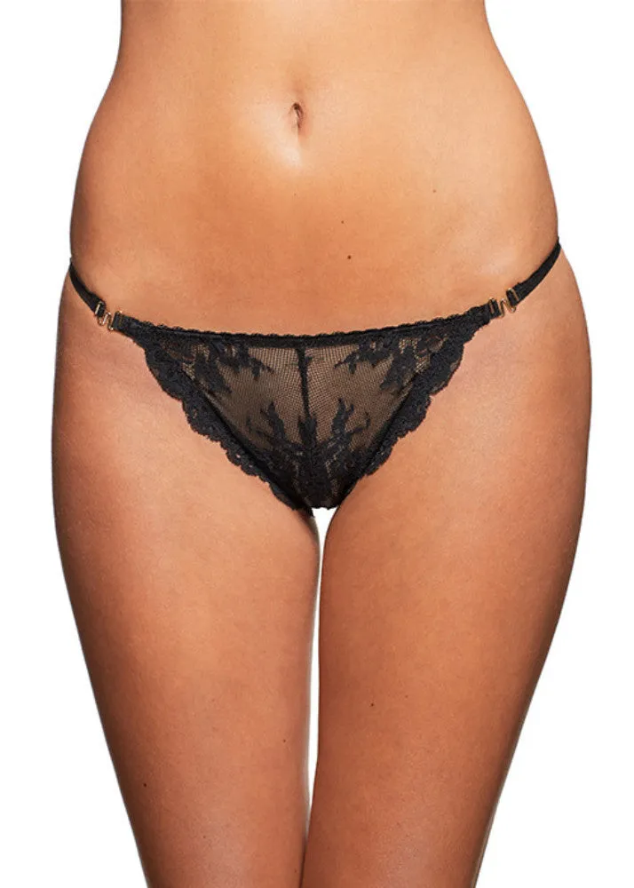Mariposa Bikini Black Panties