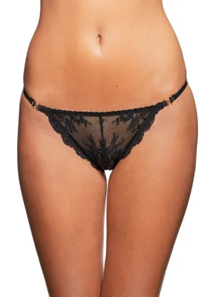 Mariposa Bikini Black Panties