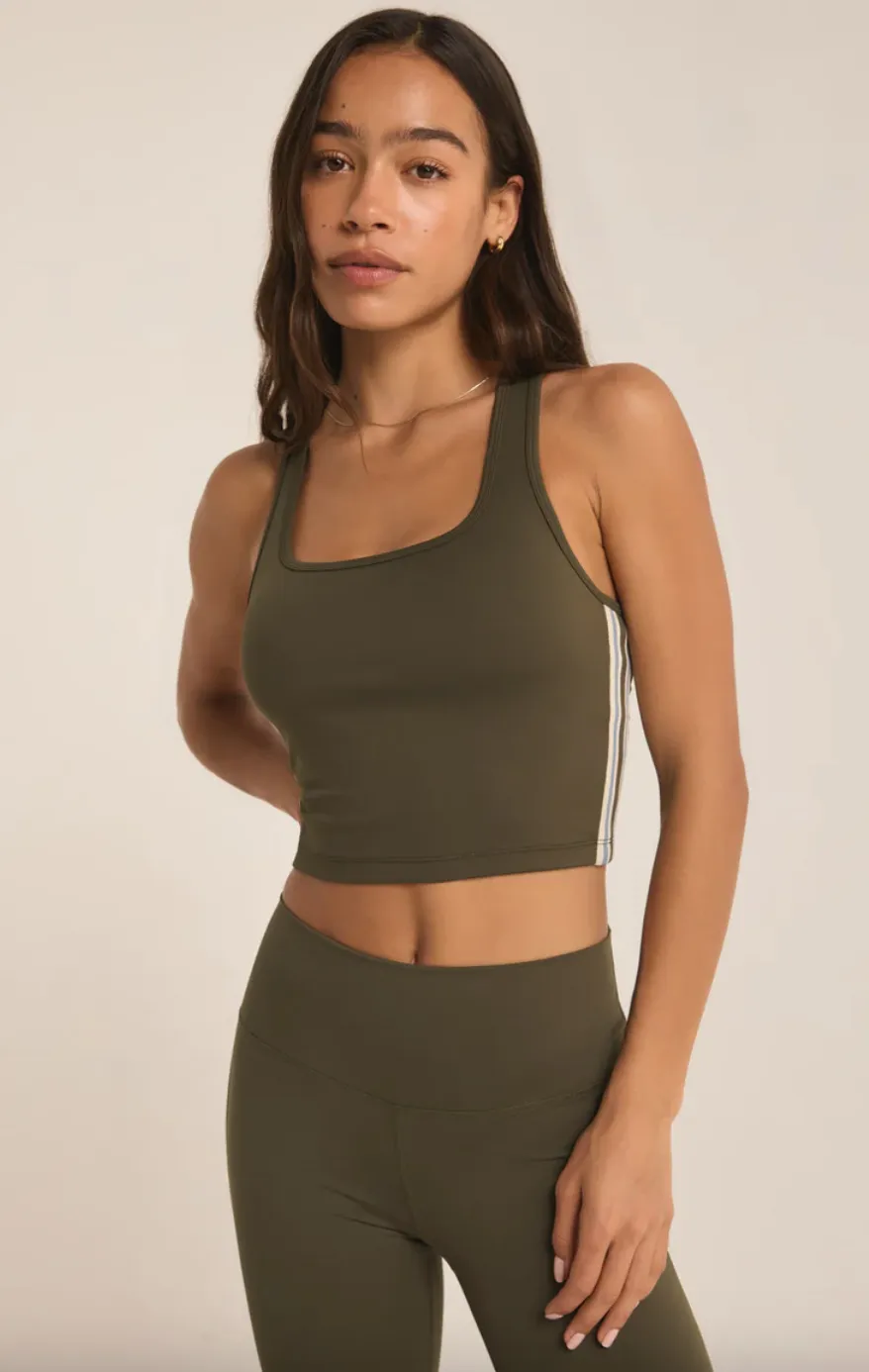 Match Day Tank-Grape Leaf