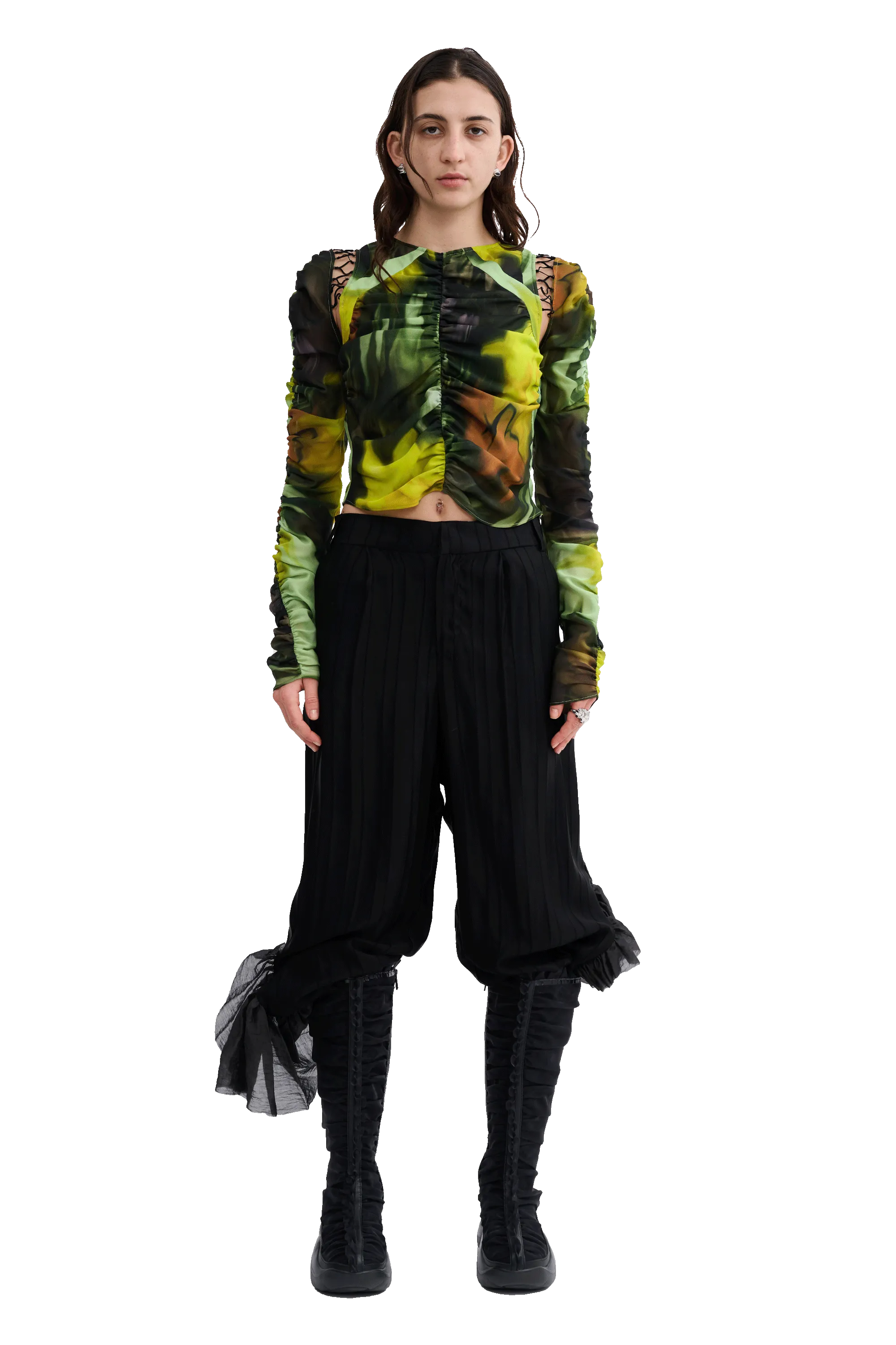 MELTING BLOOM GATHERED DELILAH TOP