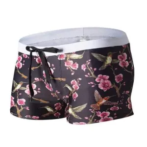 Men Floral Printing Swim Trunk