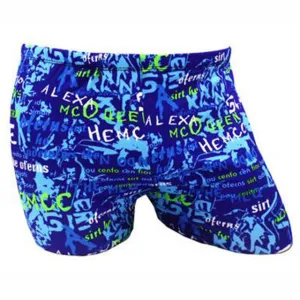 Men Male Elastic Printed Pattern Swim Pool Sport Swimming Bathing Suit Swimwear Boxer Shorts Beach Trunks Briefs Swimsuit Wear