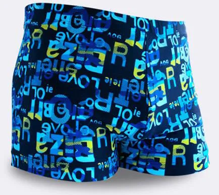Men Male Elastic Printed Pattern Swim Pool Sport Swimming Bathing Suit Swimwear Boxer Shorts Beach Trunks Briefs Swimsuit Wear