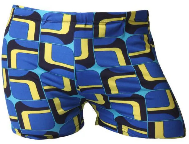 Men Male Elastic Printed Pattern Swim Pool Sport Swimming Bathing Suit Swimwear Boxer Shorts Beach Trunks Briefs Swimsuit Wear