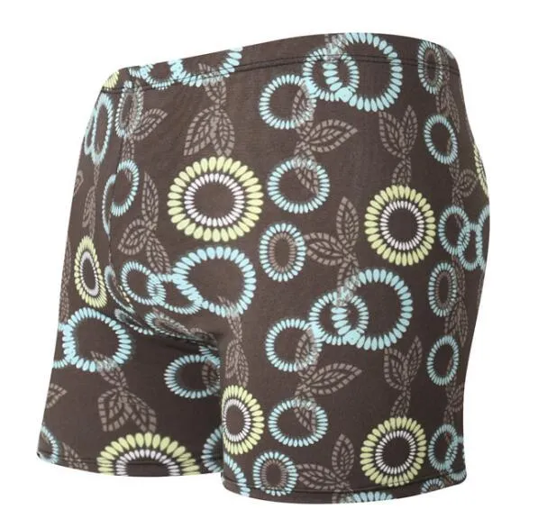 Men Male Elastic Printed Pattern Swim Pool Sport Swimming Bathing Suit Swimwear Boxer Shorts Beach Trunks Briefs Swimsuit Wear