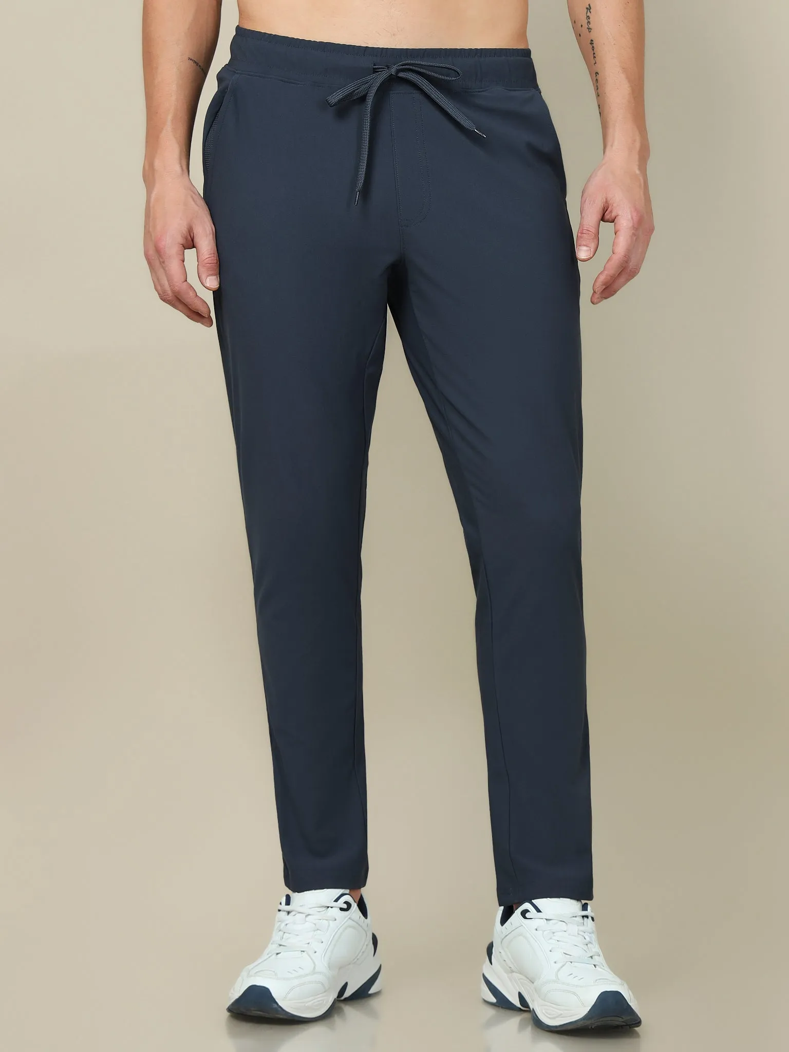 Men Solid Relax Fit Trackpants with DURACOOL 
