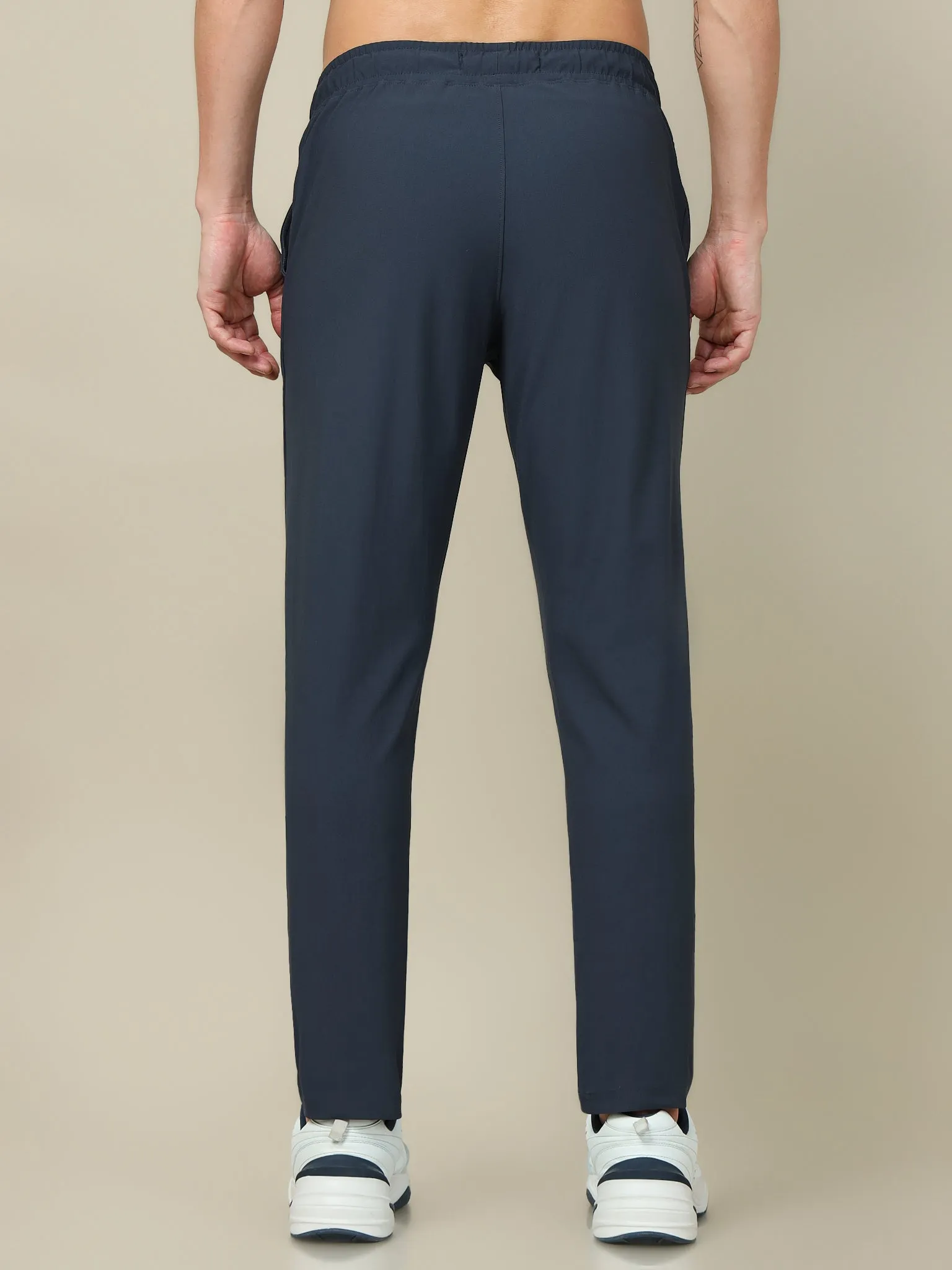 Men Solid Relax Fit Trackpants with DURACOOL 