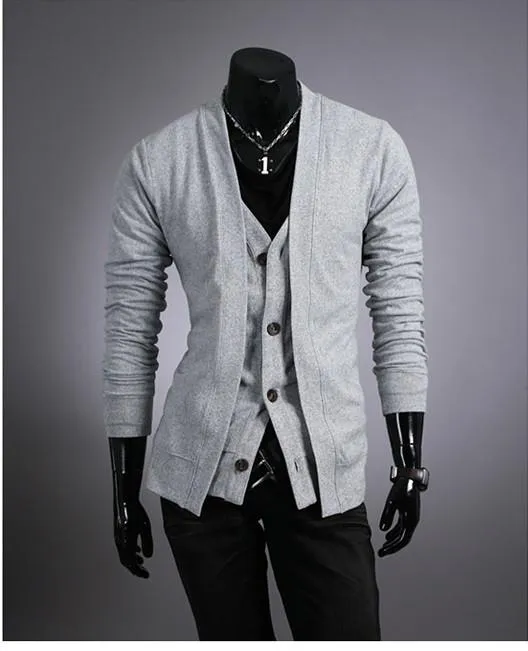 Men's Cardigan With Matching Vest