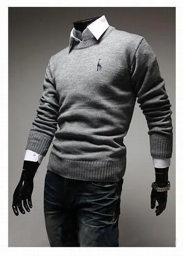 Men's Classic Round Collar Sweater