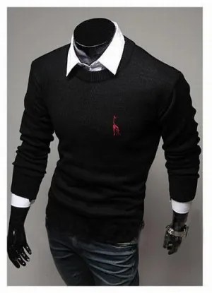 Men's Classic Round Collar Sweater