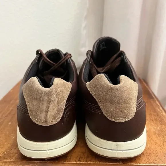 Men's Ecco Biom Hybrid Street Premier Brown Leather Suede Golf Shoes Size US 10