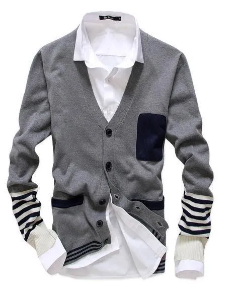 Men's Fashion Cardigan With Stripes