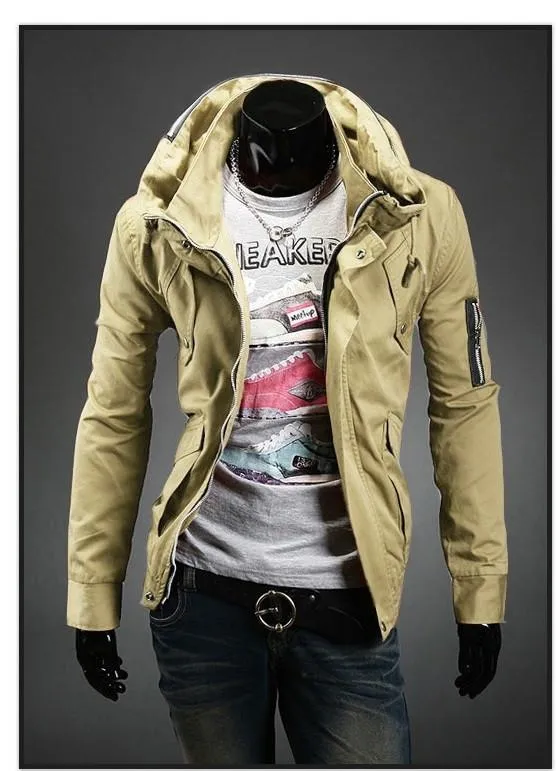Men's Fashion Overcoat With Arm Zippers
