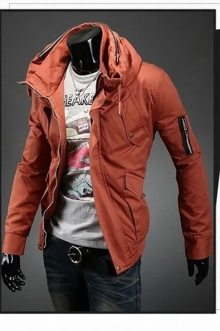 Men's Fashion Overcoat With Arm Zippers