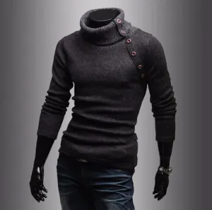 Men's High Collar Sweater