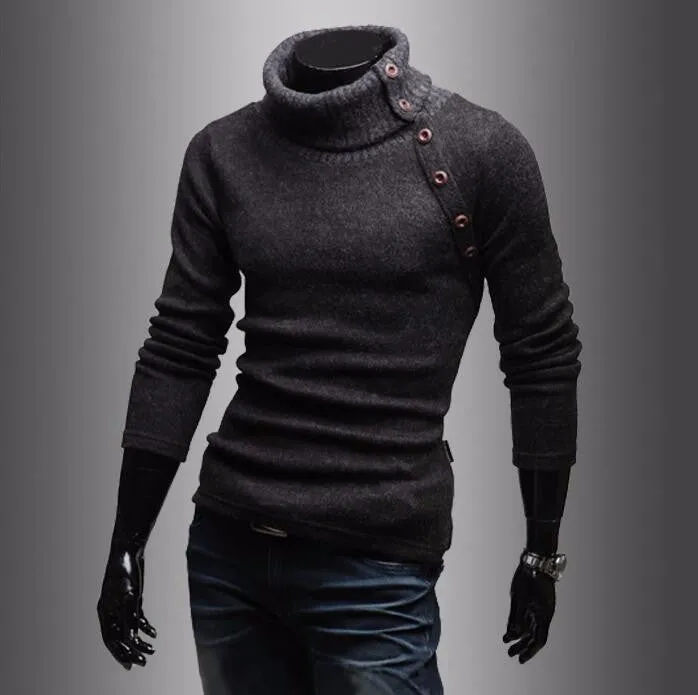 Men's High Collar Sweater