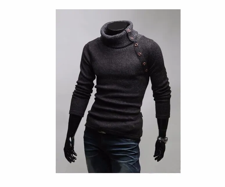 Men's High Collar Sweater