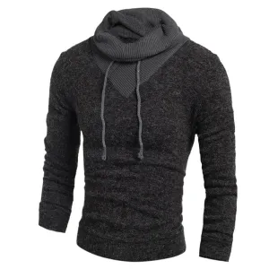 Men's High Collar Wrap Sweater