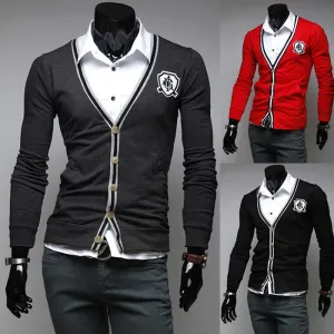 Men's Patch Cardigan