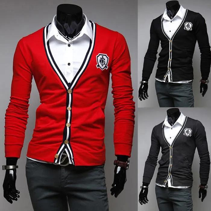 Men's Patch Cardigan