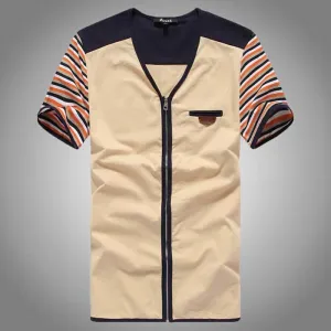 Men's Patchwork Fashion Design T-Shirt