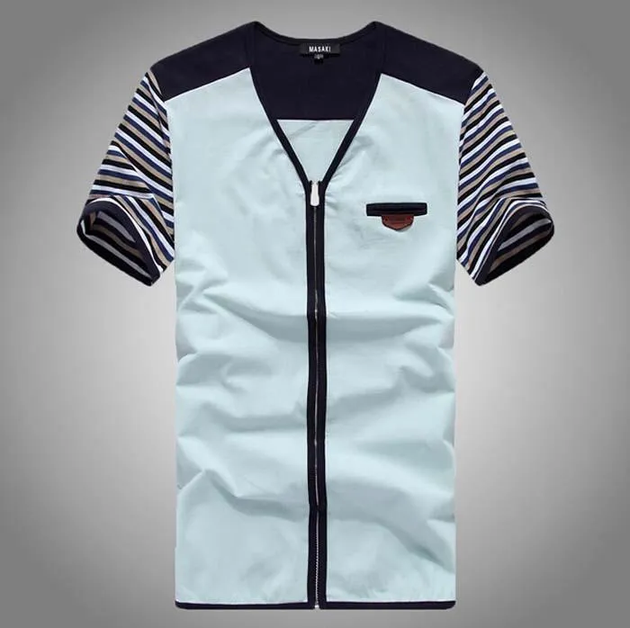 Men's Patchwork Fashion Design T-Shirt