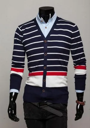 Men's Striped Cardigan