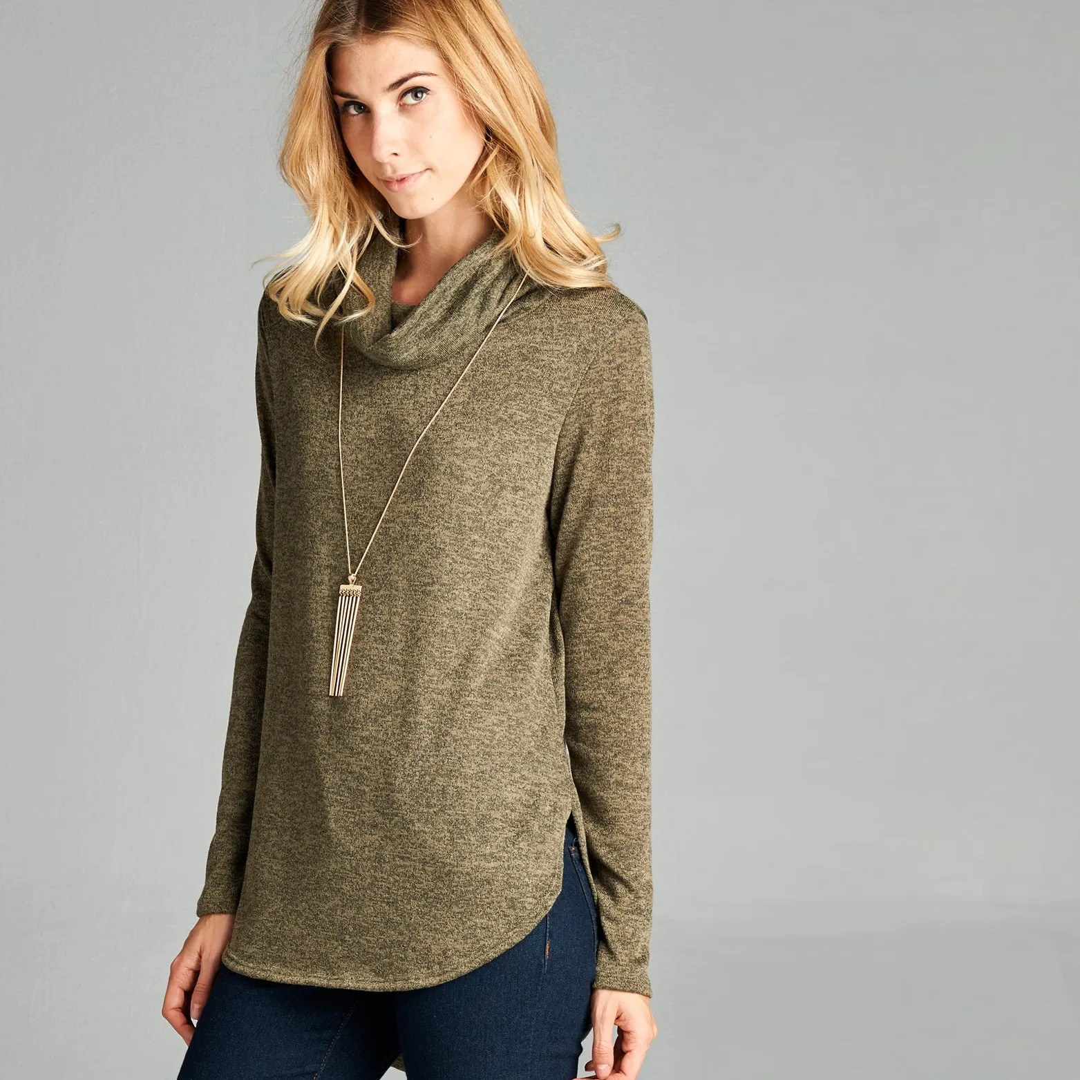 Merino Cowl Neck Top