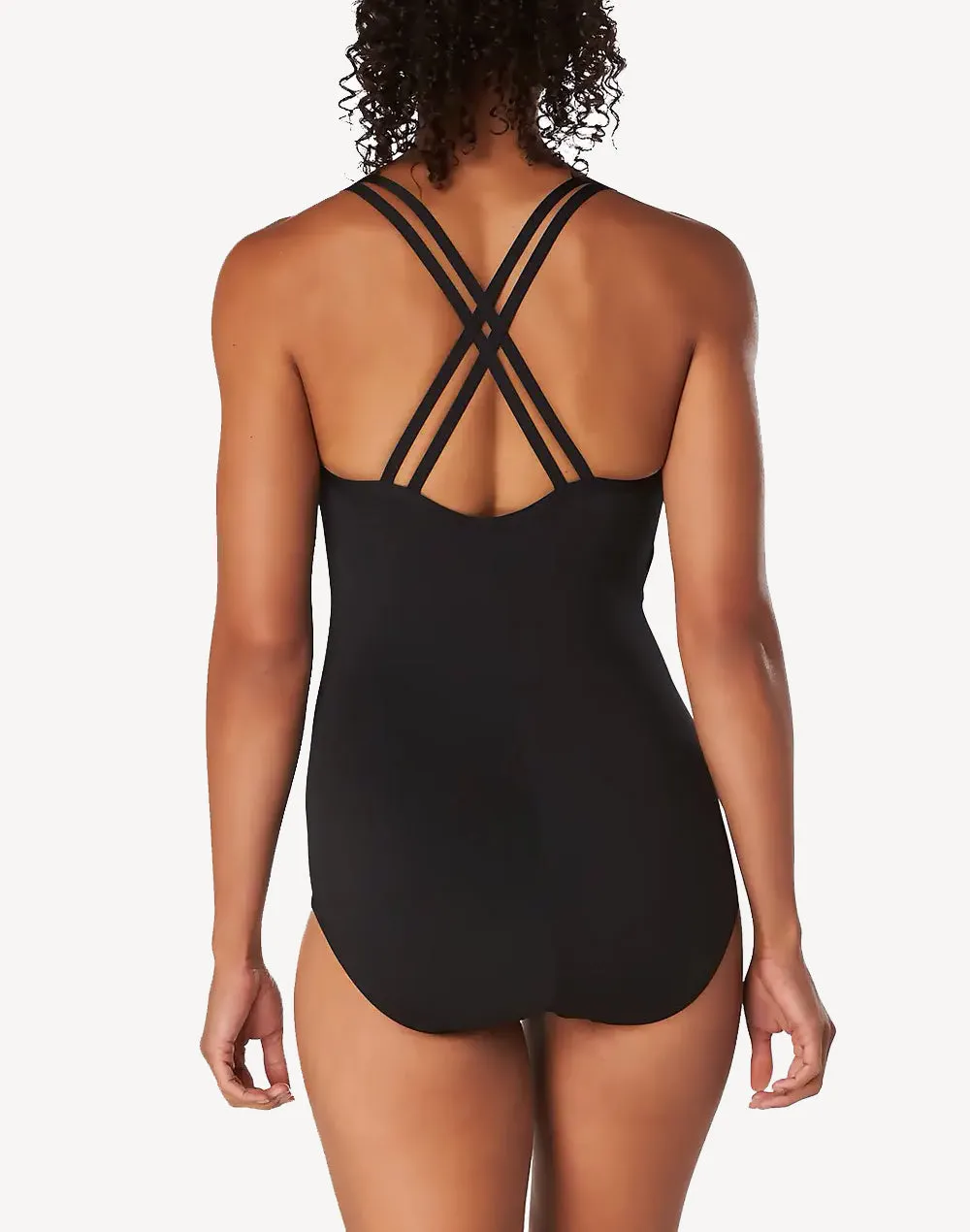 Mesh Blocked Polyester One Piece