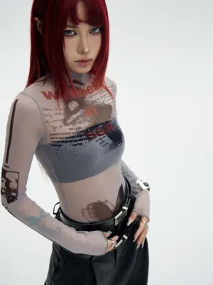 mesh bottoming shirt