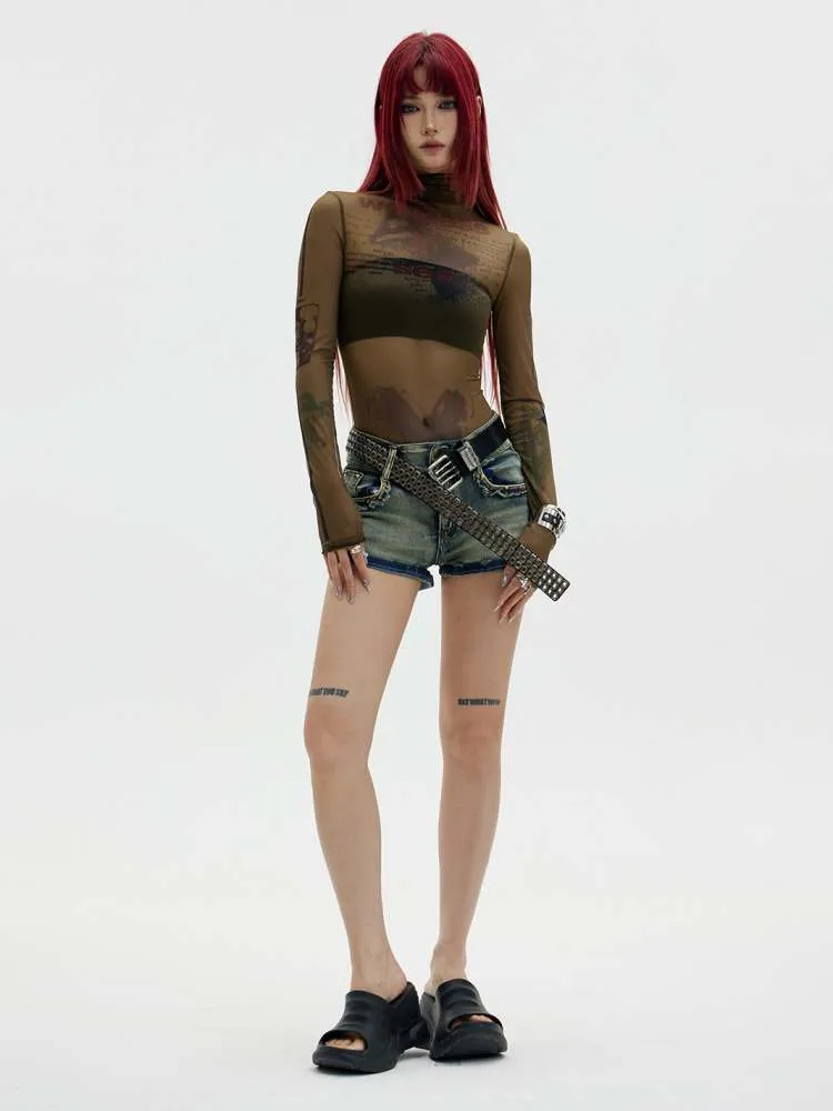 mesh bottoming shirt