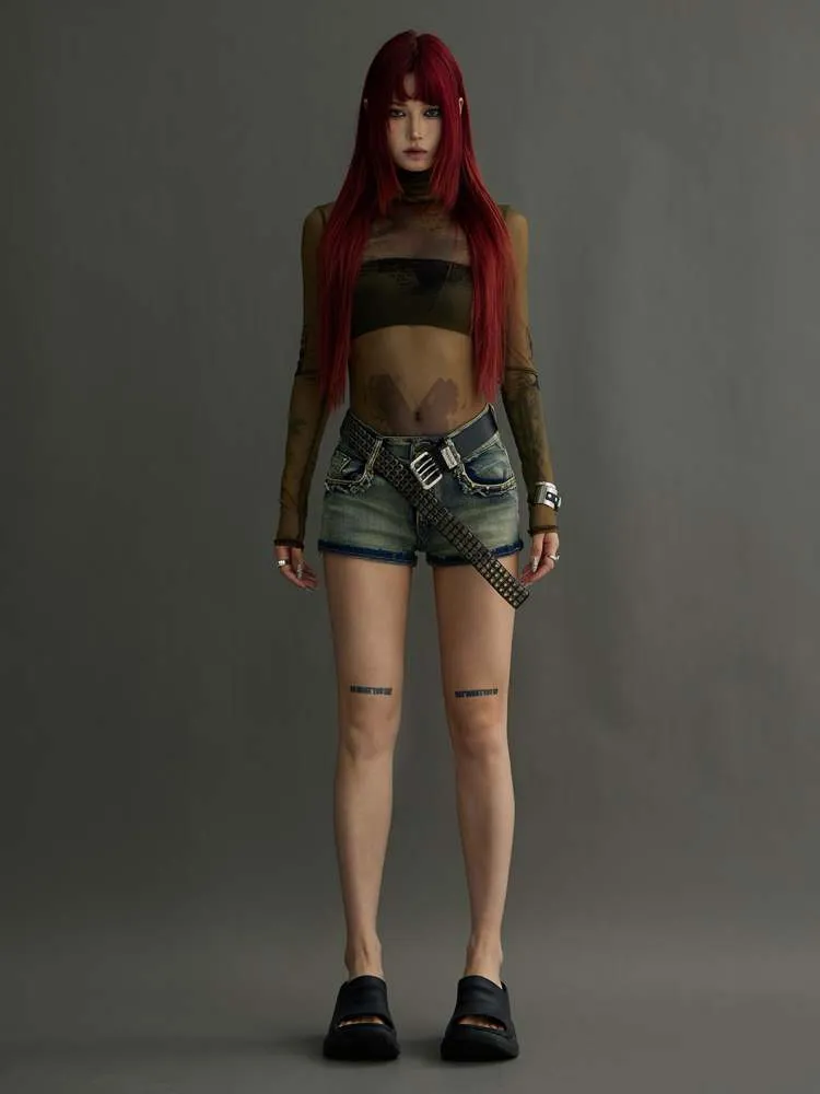 mesh bottoming shirt