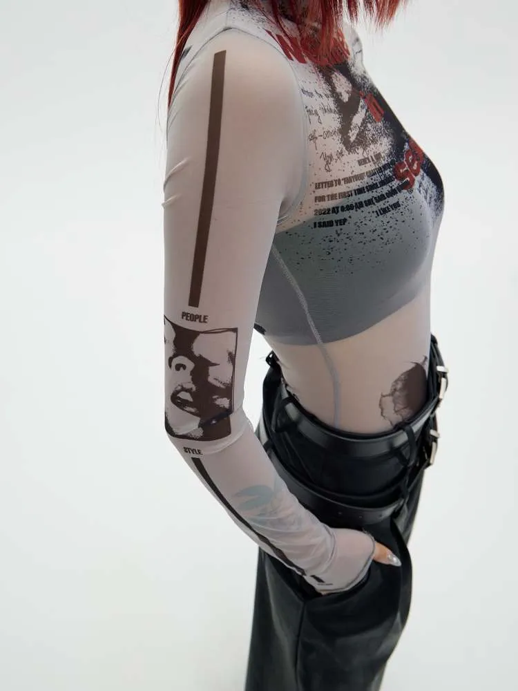 mesh bottoming shirt