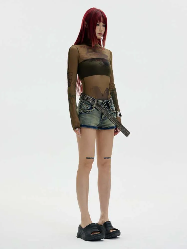 mesh bottoming shirt