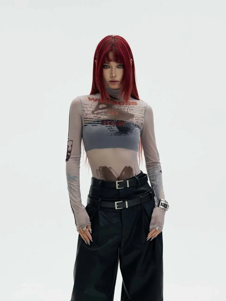 mesh bottoming shirt