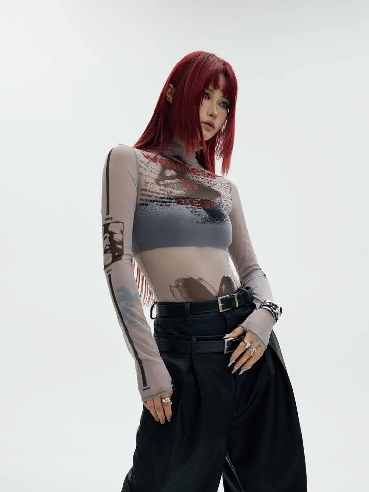 mesh bottoming shirt